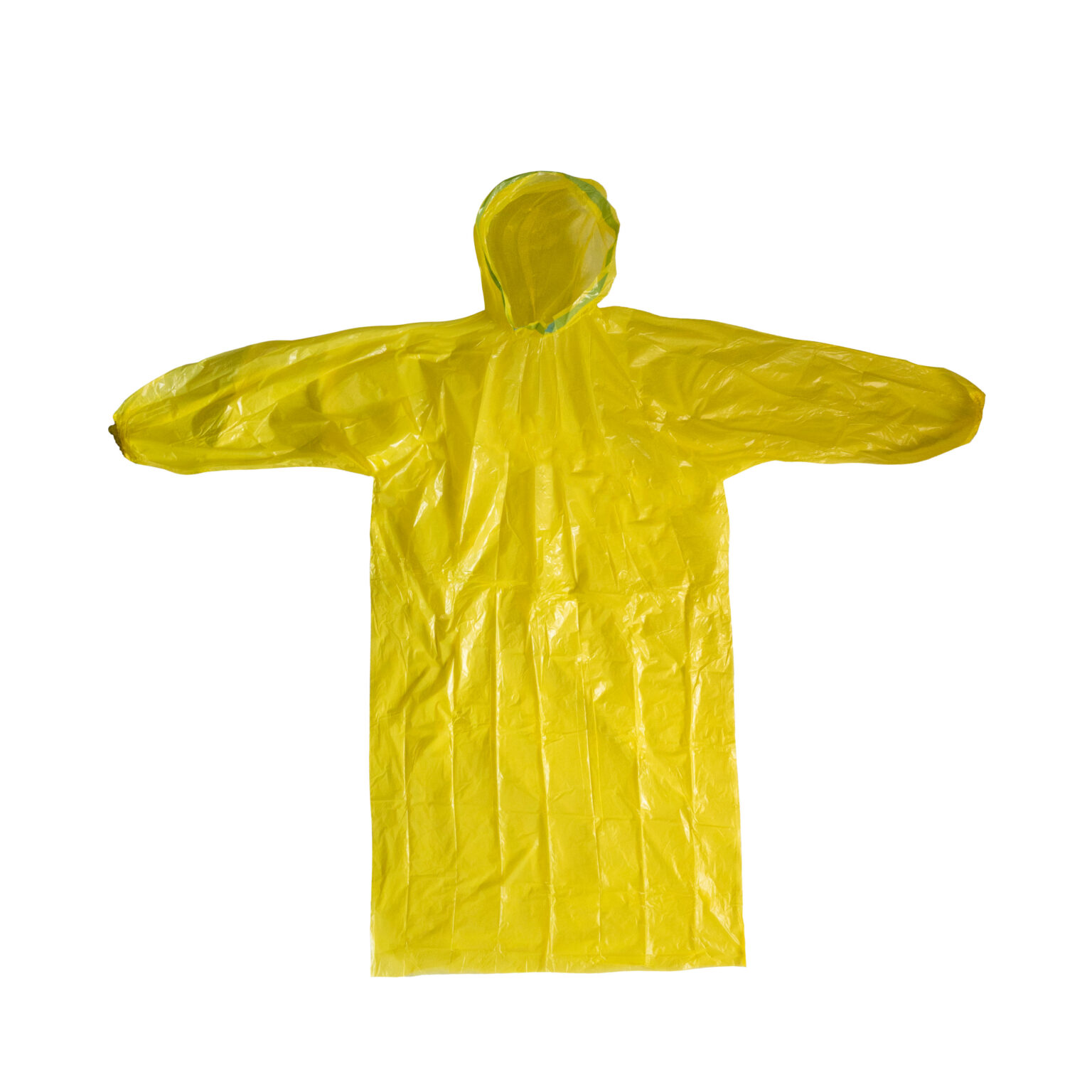 Disposable Ponchos Yellow (100pcs) Safety Care
